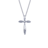 0.02 CTW Cross Pendant Necklace