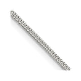 Sterling Silver 1.25mm Diamond-cut Round Franco Chain