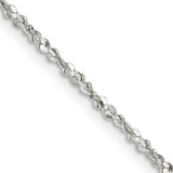 Sterling Silver 1.6mm Twisted Serpentine Chain