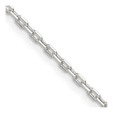 Sterling Silver 1.65mm Diamond-cut Long Link Cable Chain