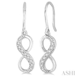 Infinity Shape Diamond Earrings