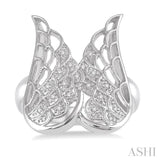 Silver Angel Wings Diamond Fashion Ring