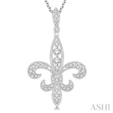 Fleur De Lis Diamond Pendant