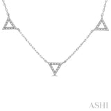 Triangle Diamond Station Necklace