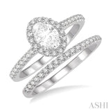 Oval Shape Diamond Wedding Set