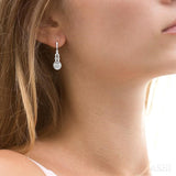 Silver Love Knot Diamond Fashion Earrings