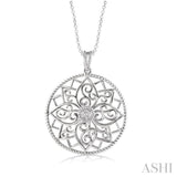 Silver Circle Diamond Pendant