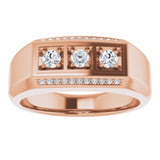 14K Rose 3/8 CTW Natural Diamond Ring