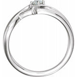 Platinum 1/2 CT Natural Diamond Ring