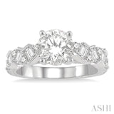 Semi-Mount Scatter Diamond Engagement Ring