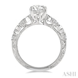 Semi-Mount Scatter Diamond Engagement Ring