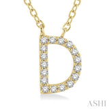 D' Initial Diamond Pendant