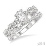 Oval Shape Diamond Wedding Set