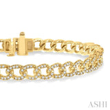 Curb & Cuban Diamond Fashion Bracelet