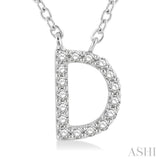 'D' Initial Diamond Pendant