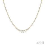 5 Ctw Riviera Round Cut Diamond Necklace in 14K Yellow Gold