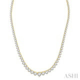 15 ctw Riviera Round Cut Diamond Necklace in 14K Yellow Gold