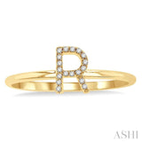 'R' Initial Diamond Ring