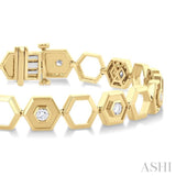 Hexagon Shape Diamond Fashion Bracelet
